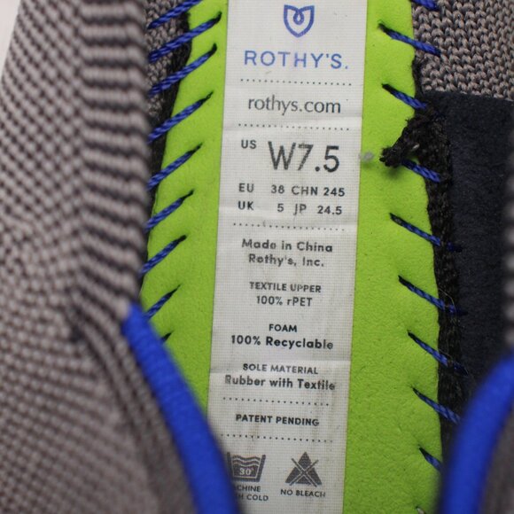 Rothy’s The Point Women's Size 7.5 Gray Ballet Flat Classic Slip On Shoes - Picture 3 of 9